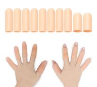 COYUN 10 Piezas Protector de Dedos de Gel Transpirable, Dedales de Silicona, para los dedos de gatillo, eczema de las manos, grietas de los dedos, callos, etc