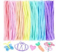 COYUN 100 Piezas Limpiapipas Manualidades, Chenilla Manualidades, 30cm Limpia Pipas para Pipa para Proyectos Creativos Infantiles DIY Y Manualidades Decoración (Macaron)