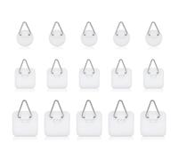 COYUN 12 Pcs Cuelga Cuadros Adhesivo, Colgador de Cuadros Adhesivo, Colgar Sin Agujeros, 3 Formas Colgador Cuadros Sin Agujeros Ganchos de Plástico Cuelga Adhesivo para Fotos Bandeja Superficie Suave
