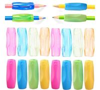 COYUN 16 pcs Adaptador Lapiz para Niños, Agarres para Lápices, Agarres de Lápices de Silicona, Herramienta de Escritura de Lápiz para Zurdos y Diestros, Colorido para Niños