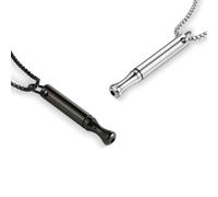 COYUN 2 Pcs Collar Contra la Ansiedad y de Respiración para Reducir la Ansiedad, Cadena de Respiración, silbato, ayuda contra ataques de pánico, cadena de aliento para meditación, relajación, calmante