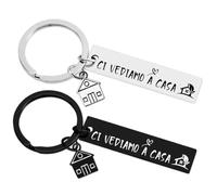 COYUN 2 Pcs Llavero Pareja, Colgante De Casa, Llavero Casa Nueva Hogar, Regalos De Inauguración De La Casa, Regalo Pareja Él y Ella Para Aniversario Cumpleaños Navidad, Regalos Para Una Nueva Casa