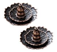 COYUN 2 Pcs Quemador De Incienso De Loto, Soportes De Loto Porta Incienso De Loto De Palo Quemador De Incienso Receptor Ceniza Soporte Incienso Loto Para Decoración Del Hogar,Accesorios De Meditación