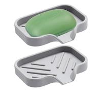 COYUN 2 Piezas Jabonera de Silicona, Esponja Jabonera con Drenaje, Jaboneras para Pastillas de Jabón, Diseño Antideslizante para Baño, Cocina, Ducha