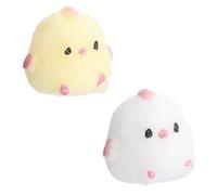 COYUN 2 Piezas Mini Squeeze Juguetes, Squishy Animales Lindos Juguete Suave de Alivio de Estrés, Squeeze Toys Juguete Pegajoso de Silicona Animales, Sin tóxico, Regalos Cumpleaños Niños Colegio