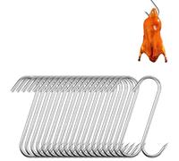 COYUN 20 pcs Gancho Carnicero, Ganchos de Carne en Forma de S, Ganchos en forma de S Hooks, Gancho de carnicero de acero inoxidable, Adecuado para colgar