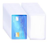 COYUN 24 Pcs Fundas para Tarjetas de Crédito, Fundas Protectoras de plástico para Tarjetas de crédito y Tarjetas Bancarias, Transparente, Fundas Protectoras para Tarjetas de Crédito