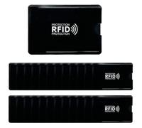 COYUN 24 Pcs Fundas Protectoras RFID para Tarjetas de Crédito y Pasaportes, Bloqueo Efectivo de Señales, RFID de Blocker Bloqueo Tarjeta de Protección, Protectores de Tarjetas de Crédito(Negro)