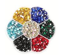 COYUN 2500 Pcs Diamantes para Manualidades Destello Hotfix Diamantes Brillantes Manualidades Rhinestones Pedreria Cristal Hotfix,para Adecuado Regalos Artesanales Ropa Zapatos (7 Colores)