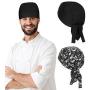 COYUN 2pcs Sombrero de Cocinero Ajustable - Japonés Gorro de Trabajo de Cocina Chef Hat Gorro de Cocinero Gorro Unisex Cocina Gorro de Chef en Algodón para Hornear Cocinar Cocina