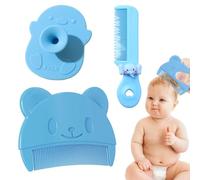 COYUN 3 Pcs Cepillo Costra Láctea Bebe,Costra Láctea Bebe,Peine Bebe Recien Nacido,Cepillo de Silicona para el Baño, Peine de Masaje y Cepillo de Baño Apto para el Cuidado del Cuero Cabelludo del Bebé