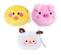 COYUN 3 Pcs Monedero Niño De Palta, Lindo Monedero De Peluche, Personalizado, Pequeño Monederos De Dibujos Animados, Lindo Monederos Pequeño Mujer Con Cremallera, Llavero Colgante De Peluche