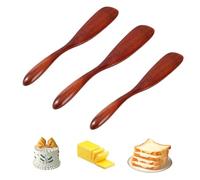 COYUN 3 Piezas Cuchillo Mantequilla, Cuchillo para Mantequilla,Cuchillos de Mantequilla de Madera, Esparcidor de Mantequilla, Para Mermelada Pan Crema Espátula