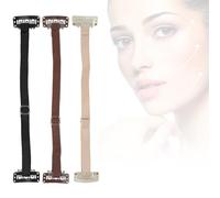 COYUN 3 Piezas Face Lift Band Face Lifting Hairpins, Cinta de levantamiento facial instantáneo, para Eliminar las Arrugas en la Cola de los Ojos, 3 Unidades (Negro + Marrón+Albaricoque)