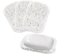 COYUN 3 Unidades MultiValue Almohadillas para Jabonera, Jaboneras para Pastillas de Jabon Antideslizante y Duradero con Forma de Bobina de Drenaje Base de Jabón para Guardar Jabón (Blanco)
