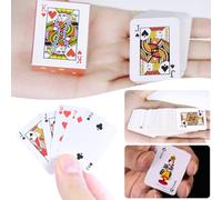 COYUN 4 Piezas juegos de póquer en miniatura, Juegos de cartas, Mini juego de 54 cartas, Juegos de clase y juegos en familia, Fácil de transportar y adecuado para todas las ocasiones-C
