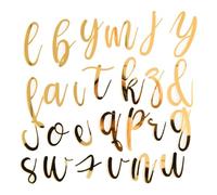 COYUN 52 decoraciones de letras para tartas, decoraciones acrílicas doradas para tartas de cumpleaños, Pegatinas Acrílicas de Letra para Tarta Cumpleaños Fiesta Oro 2 Kit A a Z, 1mm
