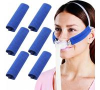 COYUN 6 pcs fundas para cinturón de seguridad para la mejilla, fFAlmohadillas Cómodas con Correa CPAP, CPAP Strap Pads, almohadillas faciales cómodas para la reducción de manchas rojas, azul