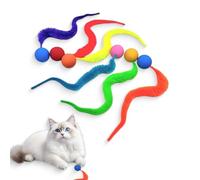 COYUN 6 Piezas Juguetes para Gatos Wiggly Ball Spelota de Juguete para Gatos Bolas Interactivas para Gatos Bola de Gusano de Caterpilar para Que Los Gatos Las Persigan y Salten sobre Ellas, Multicolor