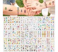 COYUN 60 Hojas Impermeables Tatuajes Temporales Niños Pegatinas, Dibujos Animados, Cumpleaños Para La Fiesta de Los Niños