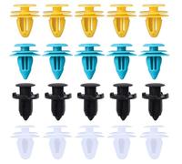 COYUN 60 Piezas Remaches Plastico Coche, Clip de Fijación Para Coche, Cuatro Tamaños Que Van, Grapas Coche, para Paneles Puertas Automóviles, se Adapta a la Mayoría de los Vehículos, 8-10mm
