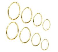 COYUN 8 Pcs Acero Quirúrgico Piercings Nariz Septum Piercing 16G Segmento Anillo Cuerpo Piercing Nariz Aro Labio Anillos Cartílago Concha Helix Pendientes para Mujeres Hombres 6/8/10/12/14mm