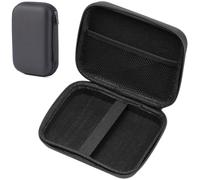 COYUN Funda Disco Duro Externo, cable de viaje y pequeños equipos electrónicos, bolsa de almacenamiento resistente al agua con material EVA,Negro