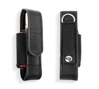 COYUN Fundas de linterna para cinturón policial Nylon con hebilla mágica portátil para uso táctico al aire libre bolsa universal para caza y camping(negro)