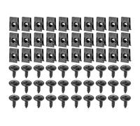COYUN Grapas Coche,60 Piezas Juego de Tuercas para Coches, Clips en U y Tornillos, Kit Universal de Metal, Tuercas de Jaula para Coche, Tornillos y Tuerca de Fijación para Coches