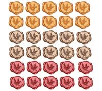 COYUN Lacre para Sellos,30 Pcs Sello de Cera Autoadhesivo Pegatinas,Pegatinas Autoadhesivas de Lacre, Pegatina Vintage de Romero para Invitaciones, Sobres y Envoltura de Regalos