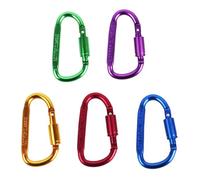 COYUN Mosquetones Pequeños, Juego de 5 Mosquetones Acero Inoxidable,Mosquetone con Llavero, Mosquetone Giratorios Multicolores, para Pesca, Senderismo y Viajes