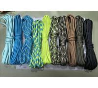 Cozary 10 Colores×6m/19ft Cuerda Paracord, Cuerda Supervivencia, Cuerdas 4mm, Cuerdas Nylon 7 Core Strands, Máximade 250kg, para Camping, Senderismo, DIY Pulsera Paracord, Total 196ft