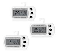Cozary 3 Piezas Termómetro Digital para Refrigerador, Magnétique Termómetro para Congelador con Gancho, Pantalla LCD Fácil de Leer, Termometro Nevera para Hogar, Cafés