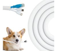 Cozary 3m Cubre Cables, 9.5mm Expandible Trenzada Funda Cables, Auto-Cierre Ocultar Organizador Cable, Esconde Cables para PC Office Cine, Proteja al Perro Gato de los Cables de Masticación