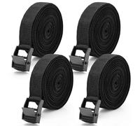 Cozary 4 Piezas Cinchas de Amarre 4M, Eslingas con Carraca 20MM, Cinchas de Amarre Pequeñas Rapido, Correa de Amarre para Portabicicletas de Motocicleta, Portaequipajes de Coche