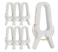 Cozary 6 Piezas Grandes Pinzas para Ropa, Plástico Pinza para Edredones, 10,6 cm Ancho de Apertura, Fuertes Pinzas Tender Ropa para Edredones Gruesos y Mantas