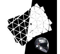 Cozary 96 Piezas Pegatinas para Bicicletas, Reflectores Adhesivos, Impermeable y Alta Visibilidad Adhesivos Reflectantes Anticolisión,para Bicicletas,Cascos de Moto,Motos, Negro Triángulo
