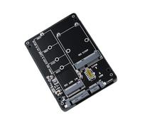 Cozary Adaptador M.2 a SATA de 6 Gbps de transferencia rápida mSATA/M.2 | Convertidor 2 en 1 para mSATA/M.2 NGFF SSD a SATA III de 2.5 pulgadas con 3 tornillos de montaje compatibles con llave B&M