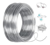 Cozary Alambre de Aluminio 1mm X 100 M, Alambre Manualidades, Flexible Alambre de Aluminio para Joyeria DIY Hacer Joyas, Bisutería y Floristería