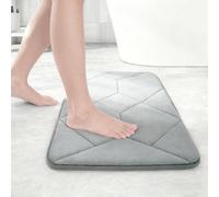 Cozary Alfombra Baño Antideslizante 50 x 80 cm, Alfombrilla de Baño Absorbente, Lavable a Máquina, Alfombrilla de Baño de Espuma Viscoelástica, para Bañera Ducha, Baño, Cocina Salón