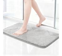 Cozary Alfombra Baño Antideslizante, Alfombrilla de Baño Absorbente, Lavable a Máquina, Alfombrilla de Baño de Espuma Viscoelástica, para Bañera Ducha, Baño, Cocina Salón, 40 x 60 cm