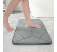 Cozary 60 x 40 cm Alfombrilla de Baño Antideslizante, Alfombrilla de Baño Absorbente, Lavable a Máquina, Alfombrilla de Baño de Espuma Viscoelástica, para Bañera Ducha, Baño, Cocina Salón