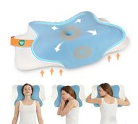 Cozary Almohada Cervicales y Cuello, Almohada Cervical de Espuma Viscoelástica, Almohadas Ergonómica para Dormir de Lado y Boca Arriba