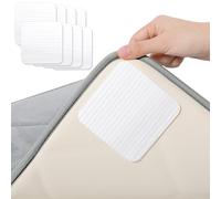 Cozary Antideslizante Alfombra 10 X 10 cm, Alfombra Antideslizante Lavable, Antideslizante para Alfombras Recortable Blanco - 8 Piezas