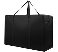 Cozary Bolsa de Almacenamiento, 600D Oxford Bolsa de Mudanza, Bolsas de Transporte para Guardar Ropa Sabanas Mantas y Edredones, 72 x 43 x 28 CM, Negro (87L)
