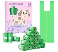 Cozary Bolsas Caca Perro con Asas 270PCS, 18 Rollo Dog Poop Bags Espesado Impermeable, Bolsitas Caca Perro Uso Diario para Paseos con Aroma