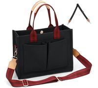 Cozary Bolso Grande Mujer de Lona, Bolso Shopper con Múltiples Compartimentos, Puede llevarse Como Bolso de Mano, Bandolera o Cruzado, Ideal para la Escuela, el Trabajo, Viajes, Compras y Uso Diario