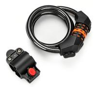 Cozary Candado de Bicicleta, 5 Dígitos 120cm/12mm Largo Candados Antirrobo Bicicletas Seguridad, Antirrobo de Bicicleta, Cable de Bloqueo, para carretera, Motos, scooter, negro