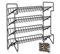 Cozary Especieros para Cocina, Especieros para Cocina de Metal, Montaje en Pared o Encimera, No Incluye el Tarro de Condimentos, Tiene Capacidad para 28 Botellas, para Despensa de Armario, Negro