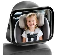 Cozary Espejo Coche Bebé Asiento Trasero, Seguro Asiento Trasero Universal Retroviso, Espejo de Coche Giratorio de 360, Con Vclara y Amplia, Instalación Rápida,24.5 x 17.5cm